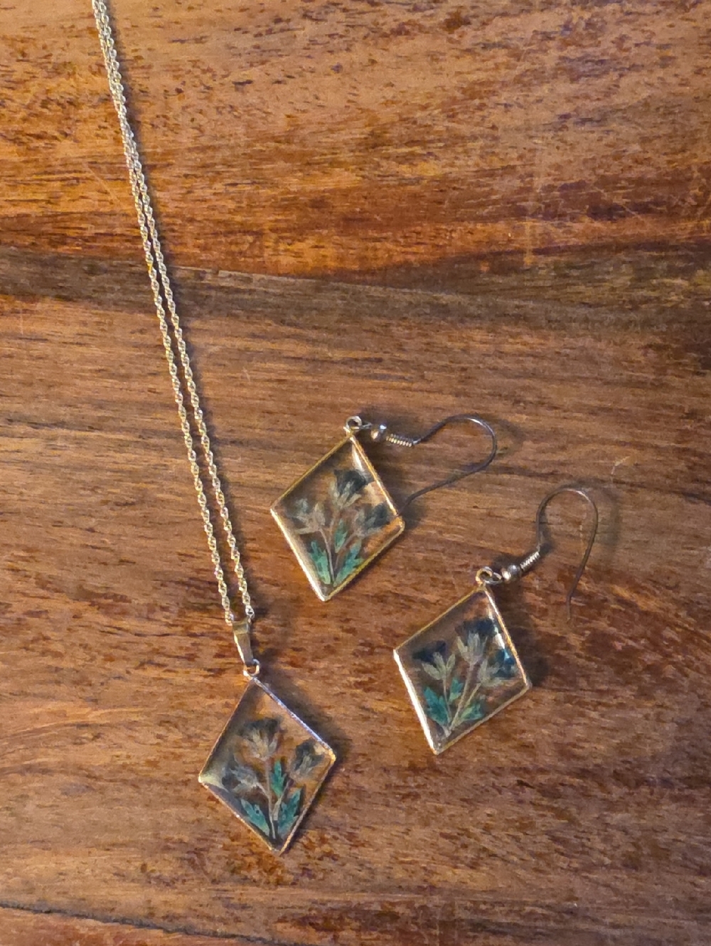 Pressed Flower Set Rose Gold Plated